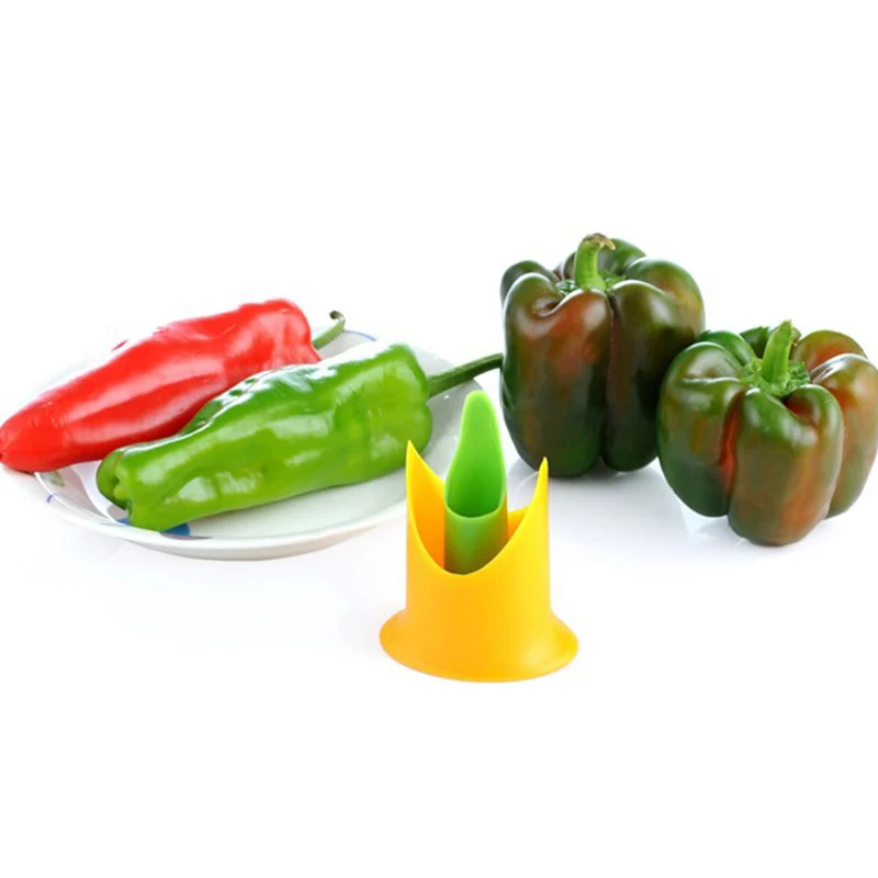 2 pcs/set Multifunction Green Pepper Chili Core Separator Device Plastic Tomato Fruit Vegetable Cutter Kitchen Tools C1034 a | Дом и сад