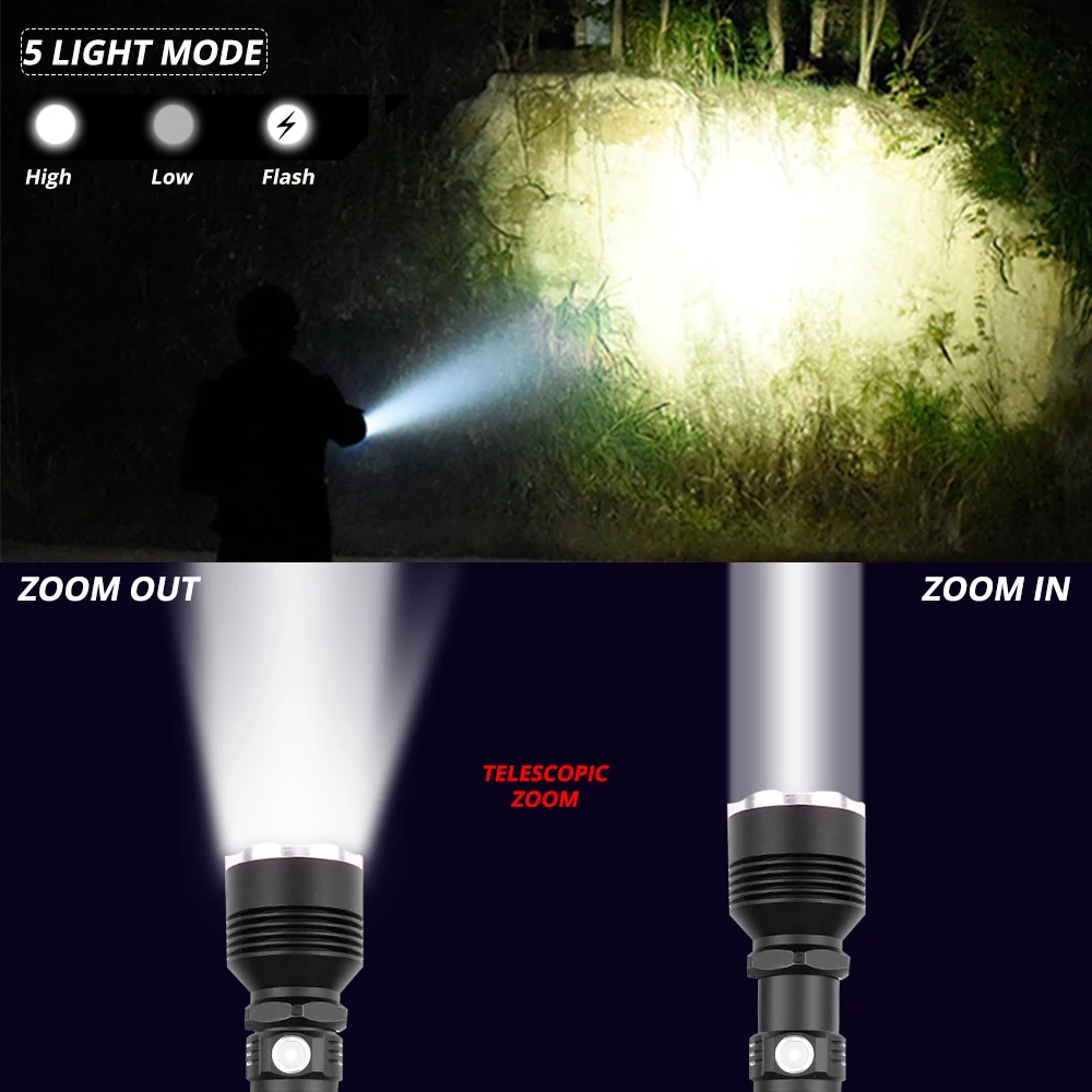 XHP70.2 светодиодный фонарик самый мощный XLamp XHP50 Перезаряжаемый USB Zoom фонарь XHP70 18650 26650 охотничий фонарь для самозащиты