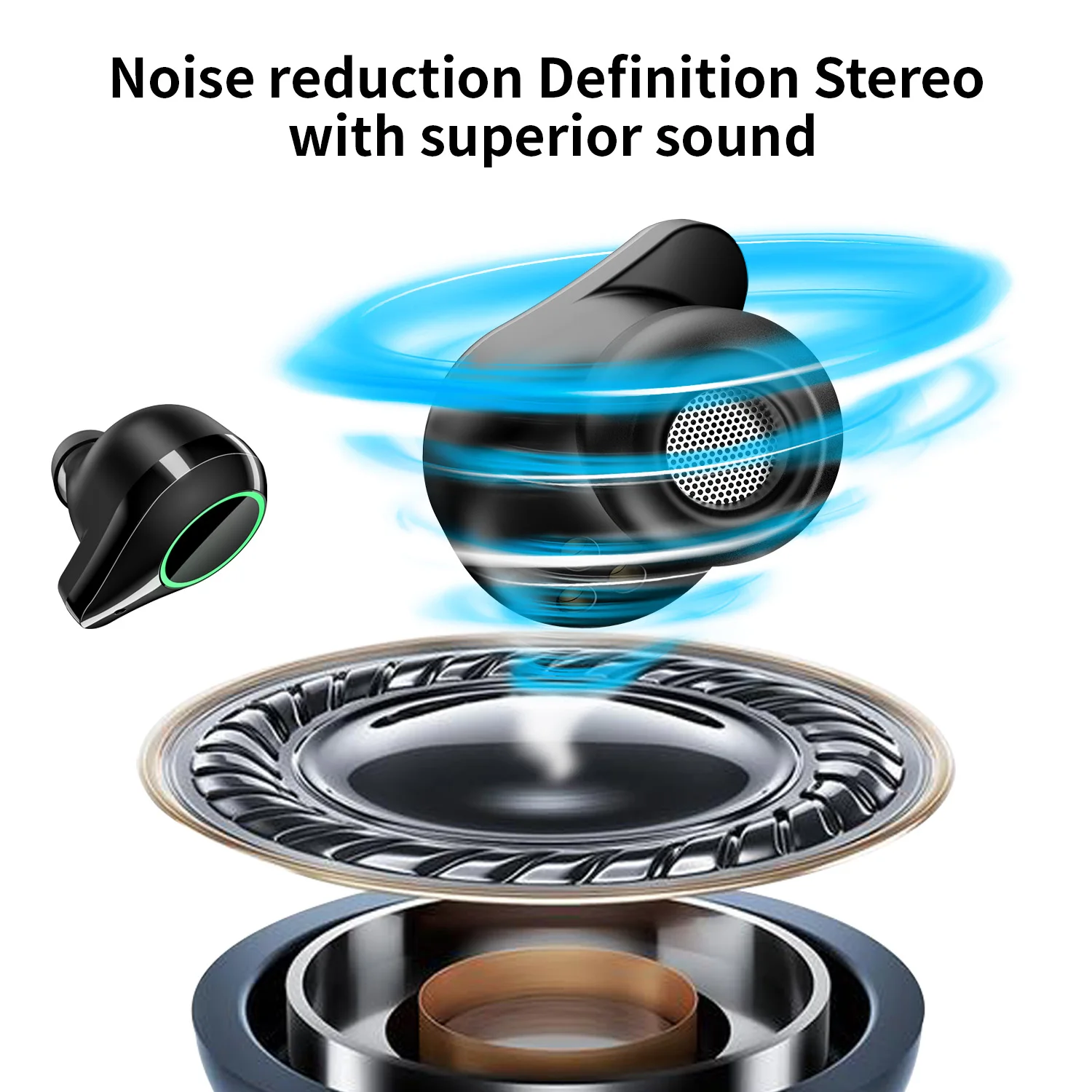Беспроводные сенсорные наушники с шумоподавлением T9 TWS True Binaural 5,0 Bluetooth наушники 7000 мАч IPX7 Водонепроницаемая стерео Спортивная гарнитура