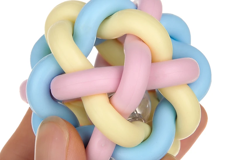 HOOPET Pet Puppy игрушки для кошек радужные красочные резиновые игрушки для игр интерактивный эластичный шарик товары для собак