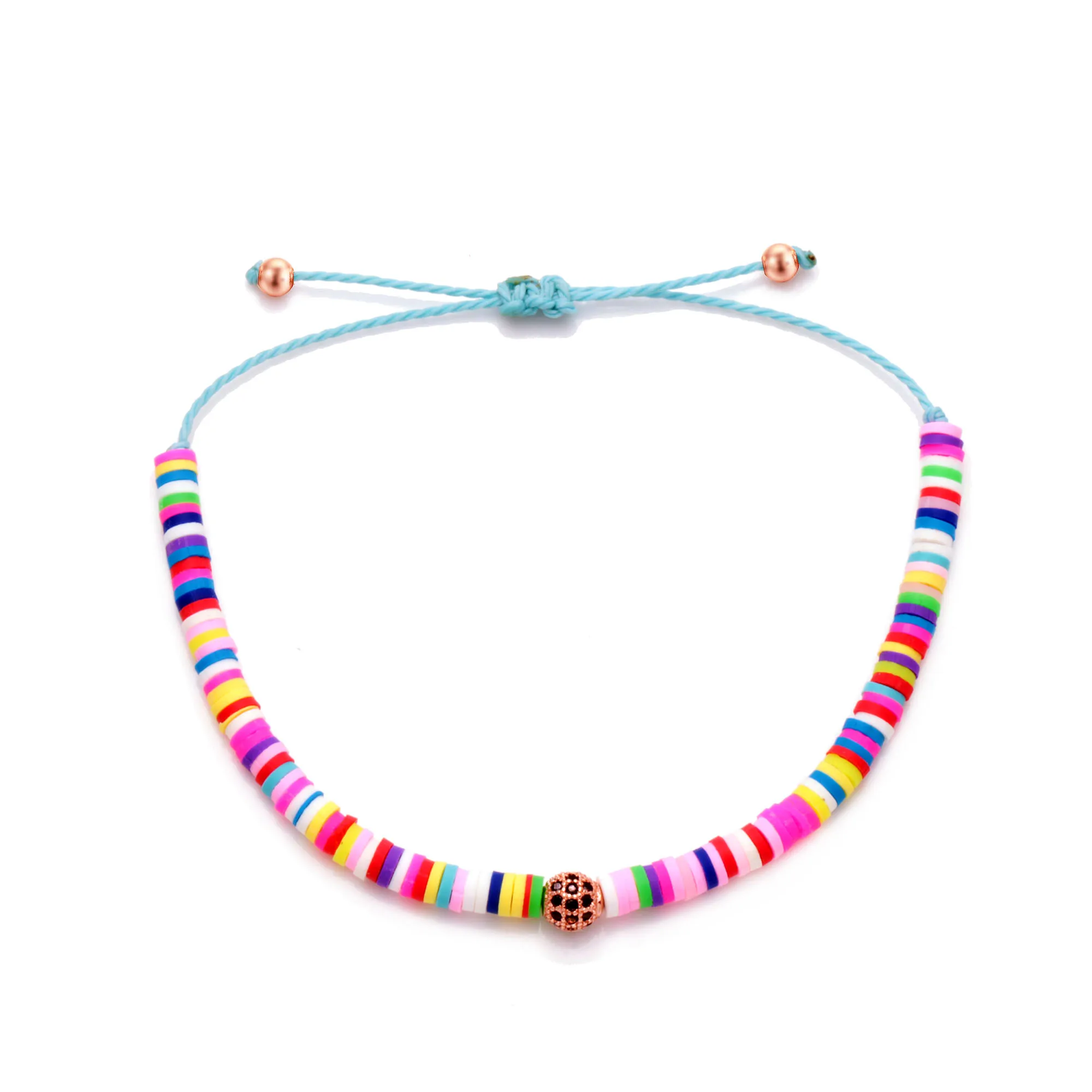 Многоцветные полимерные бусины диски блестящий черный циркониевый шар