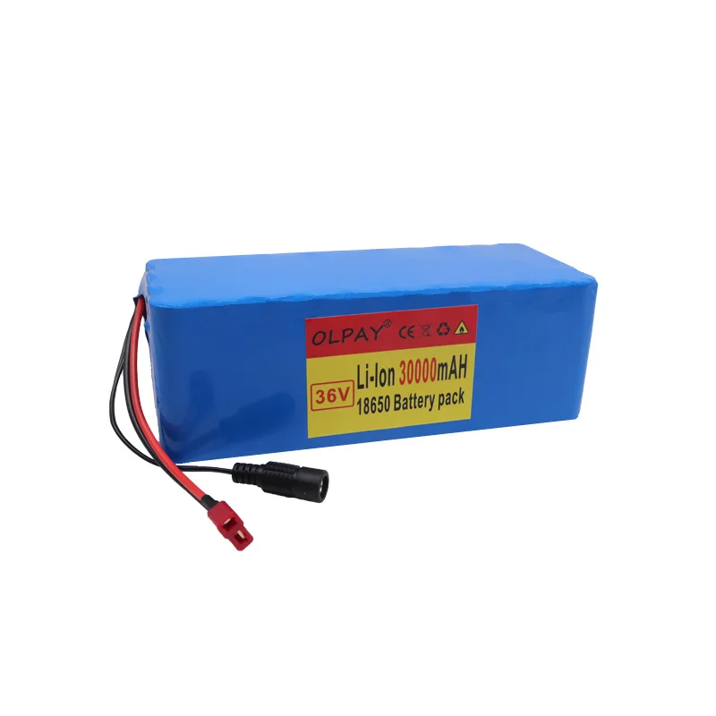 

New 10S4P 36V battery 30Ah battery pack 1000W high power battery 42V 30000mAh 36v electric bike battery BMS with +42v charger