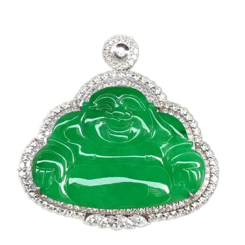 Нефритовые товары подвески из 18-каратного золота с инкрустированными