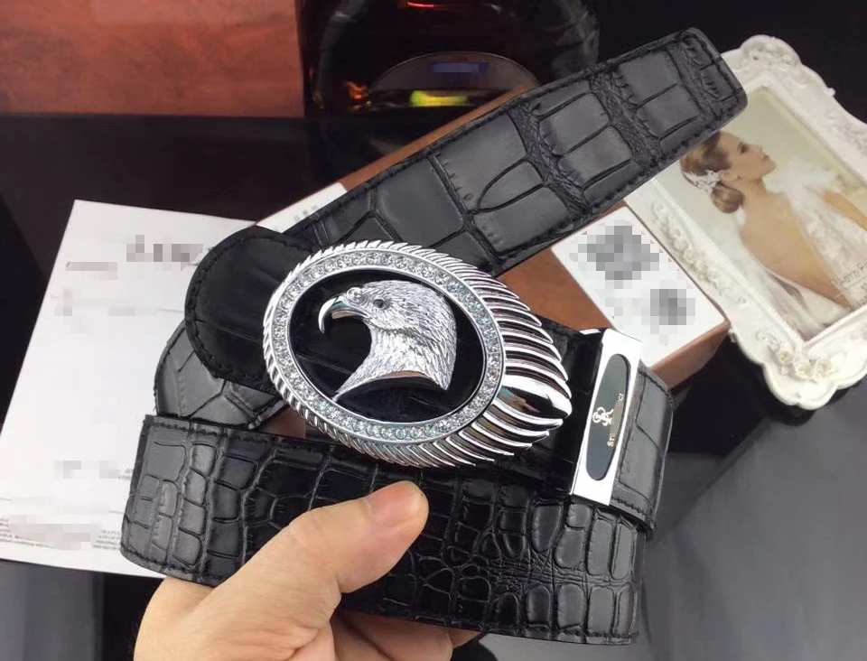 

Billionaire belt Snake skin men's 2020 new style fashion geometry alloy buckle real leather 100CM-125CM gentleman free shipping