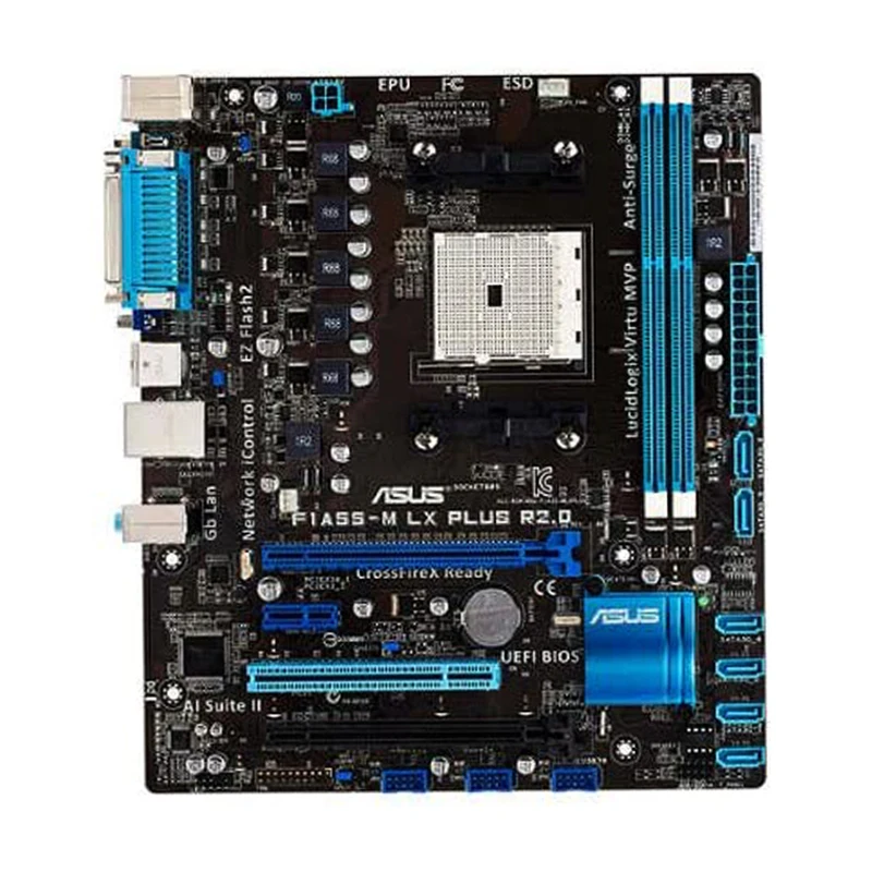 

ASUS F1A55-M LX PLUS R2.0 Socket FM1 AMD A55 Original PC Motherboard DDR3 32G PCI-E 2.0 AMD A8-3870K A6-3500 Cpus VGA 12×USB2.0