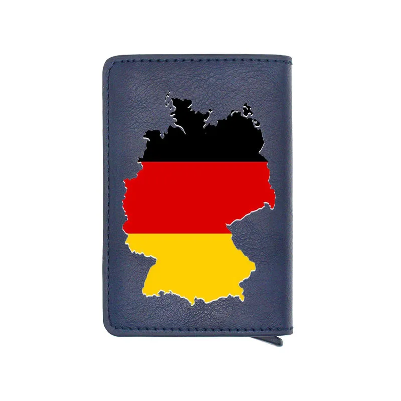 

Vintage Germany Map Design Digital Printing Multifunction Leather Card Holder Wallet Men Women Charm Short Money Clip Gift