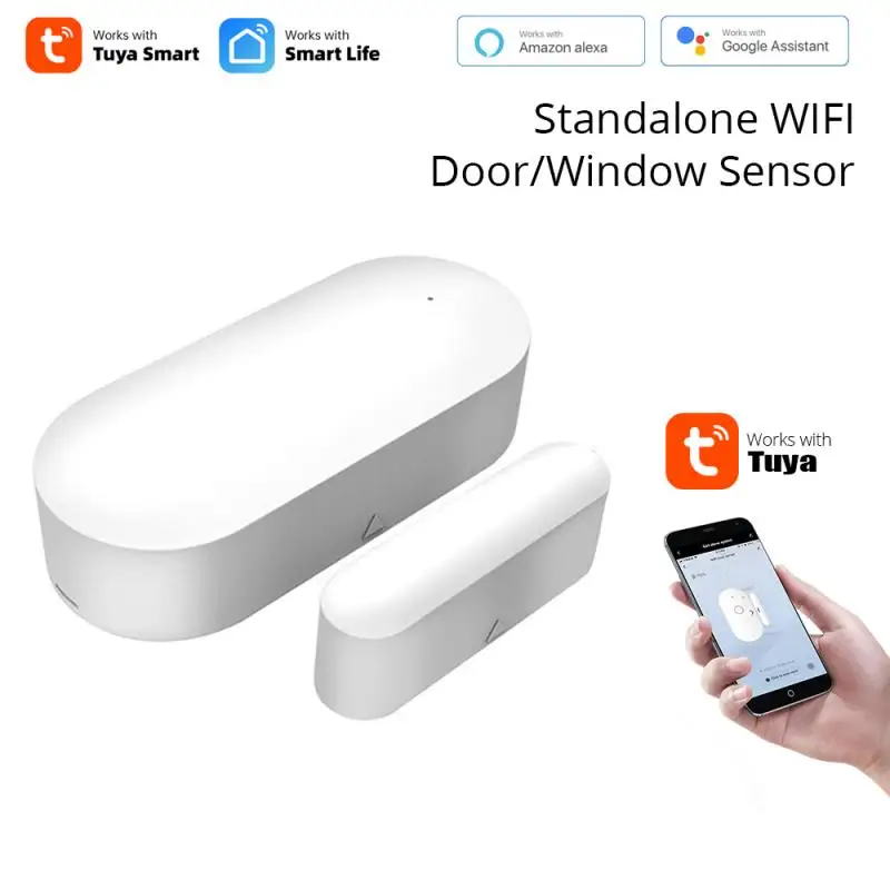 

Tuya Smart Home WiFi датчик для двери окно сигнализации открытый закрытый детекторы магнитный переключатель уведомления приложения безопасности С...