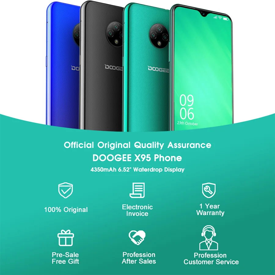 DOOGEE X95 мир посылки Android 10 4G-LTE мобильных телефонов 6 52 &quotMTK6737 2 Гб Оперативная память