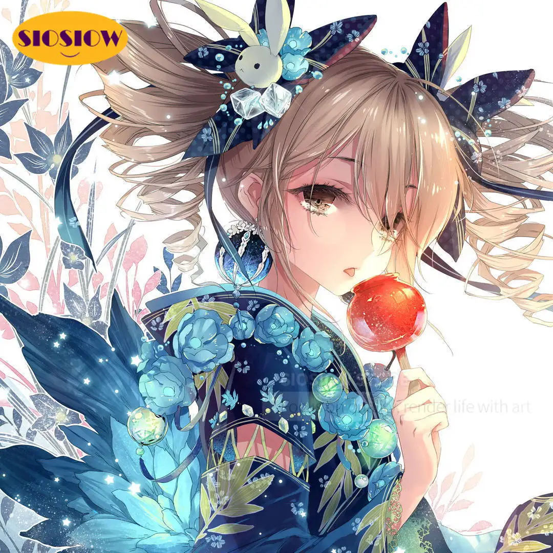 Алмазная 5d картина для девочек мультяшная полноразмерная мозаика с 3d рисунком