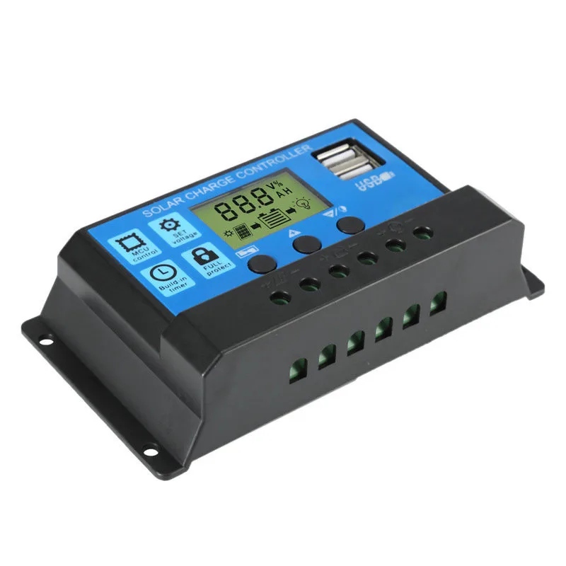 10A 20A 30A PWM Панели солнечные контроллер заряда 12/24V автоматическая работа Батарея