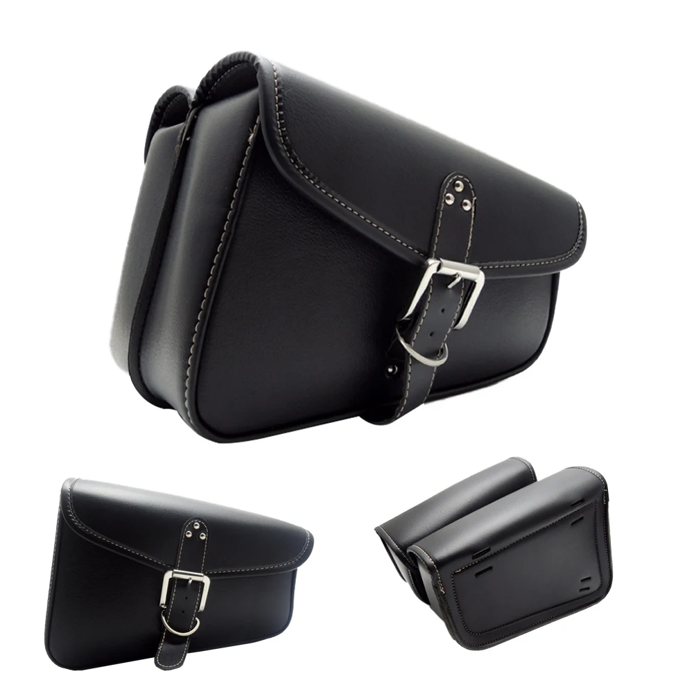 

Accessories Motobike Racing Motorcycle Saddlebag PU Leather Travel Touring Seat Pouch Suitcase Parts Luggage Right Left Side Bag
