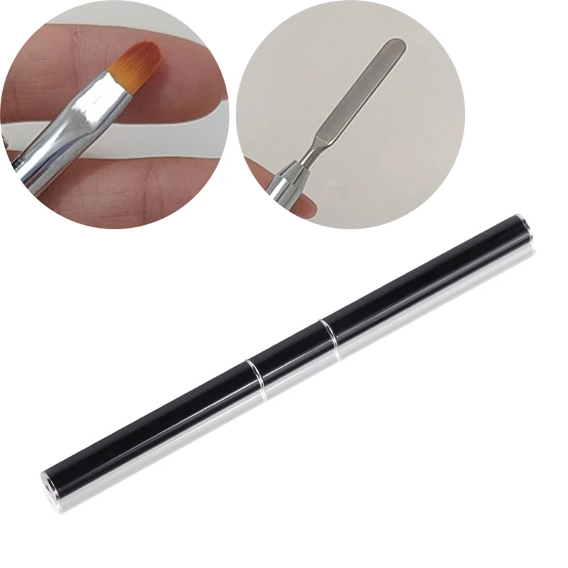 2 в 1 поли гель для ногтей кисточка инструменты двойной useed профессиональные