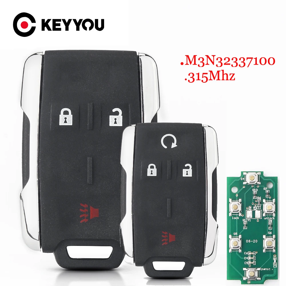 KEYYOU дистанционный Автомобильный ключ M3N32337100 315 МГц для Chevrolet Silverado 1500 2500 3500 2014 2015 2016 2017 2018 для GMC 3/4/5/6 кнопок KEYYOU дистанционный Автомобильный ключ M3N32337100 315 МГц для Chevrolet Silverado 1500 2500 3500 2014 2015 2016 2017 2018 для GMC 3/4/5/6 кнопок