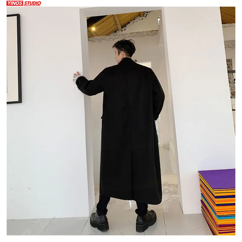 Прямая поставка 2019 Мужской сплошной размера плюс луч талии плащ дизайн нагрудные