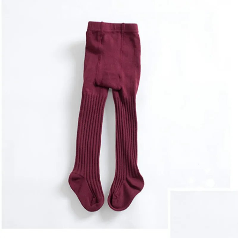 Леггинсы для девочек детские обтягивающие чулки колготки из чесаного хлопка