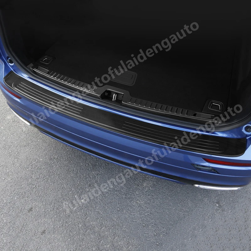 Черный титановый задний бампер для Volvo XC60 2018-2021 защитная Накладка на порог