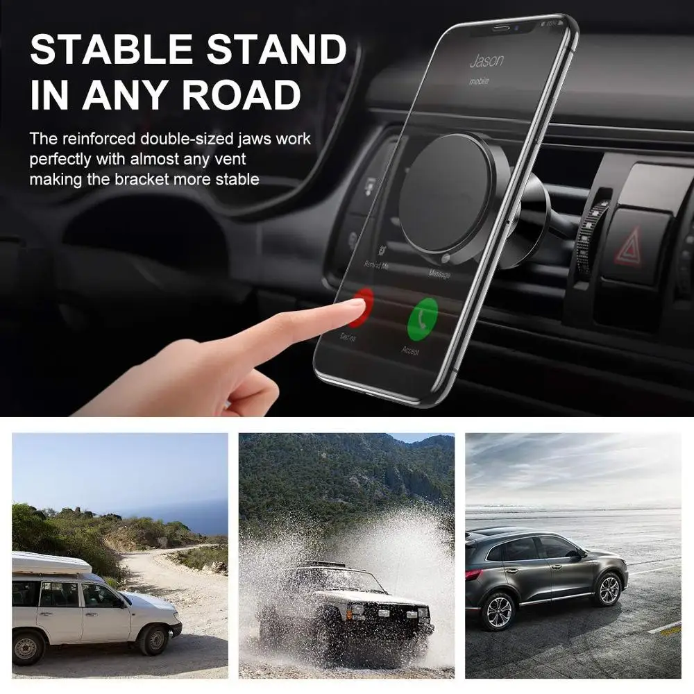 

360 Universal Air Vent Stand Magnetic Car Phone Holder for iphone X 11 7 8 Xiaomi Samsung Magnet Mount Car Holder for Cell Phone