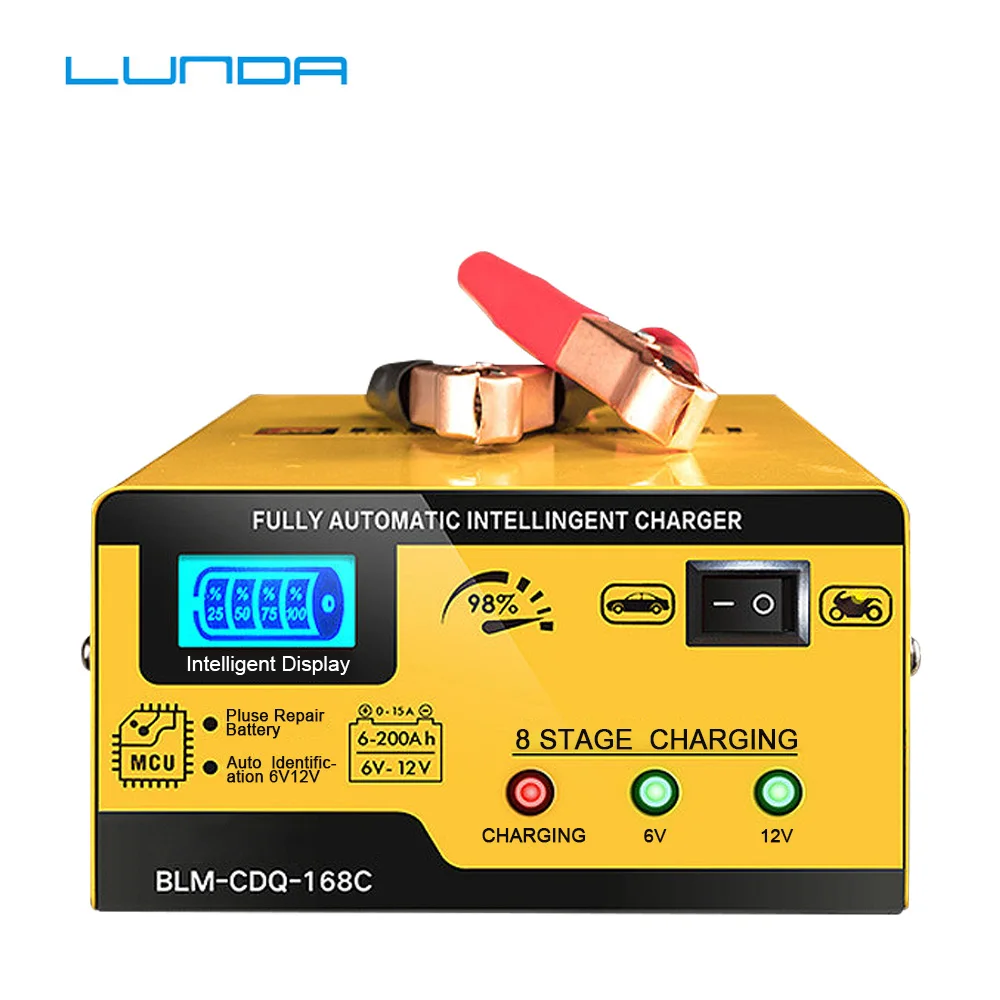 Зарядное устройство для автомобильного аккумулятора 6 в 12 В 15 А AGM|ЗУ