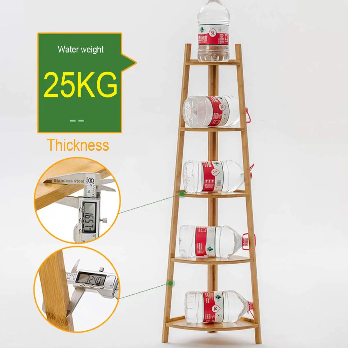 

3/5 Tier Bamboo Plant Stand Flower Patio Garden Planter Pot Stand Shelf Multi Tier Bonsai Display Outdoor Indoor Living Room