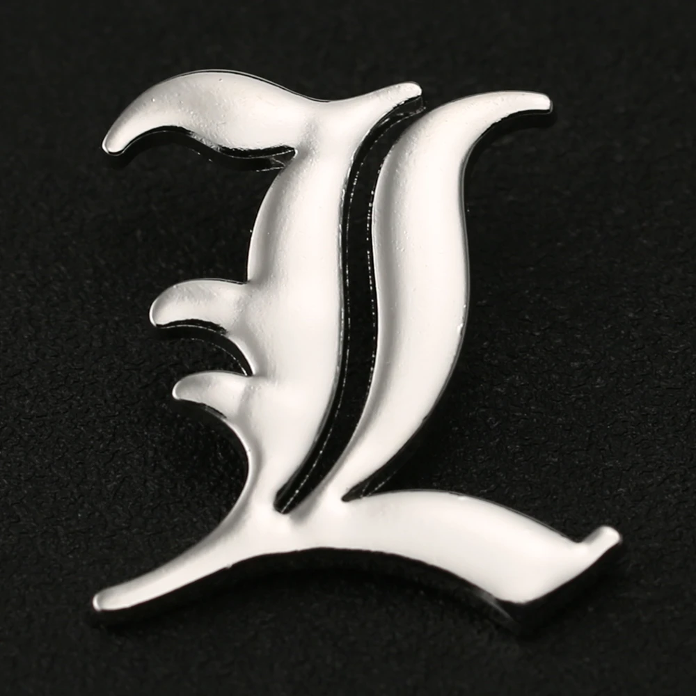 Значок с надписью Death брошь-нота Pin Double L аниме ювелирное изделие Lawliet Yagami Light Nate River