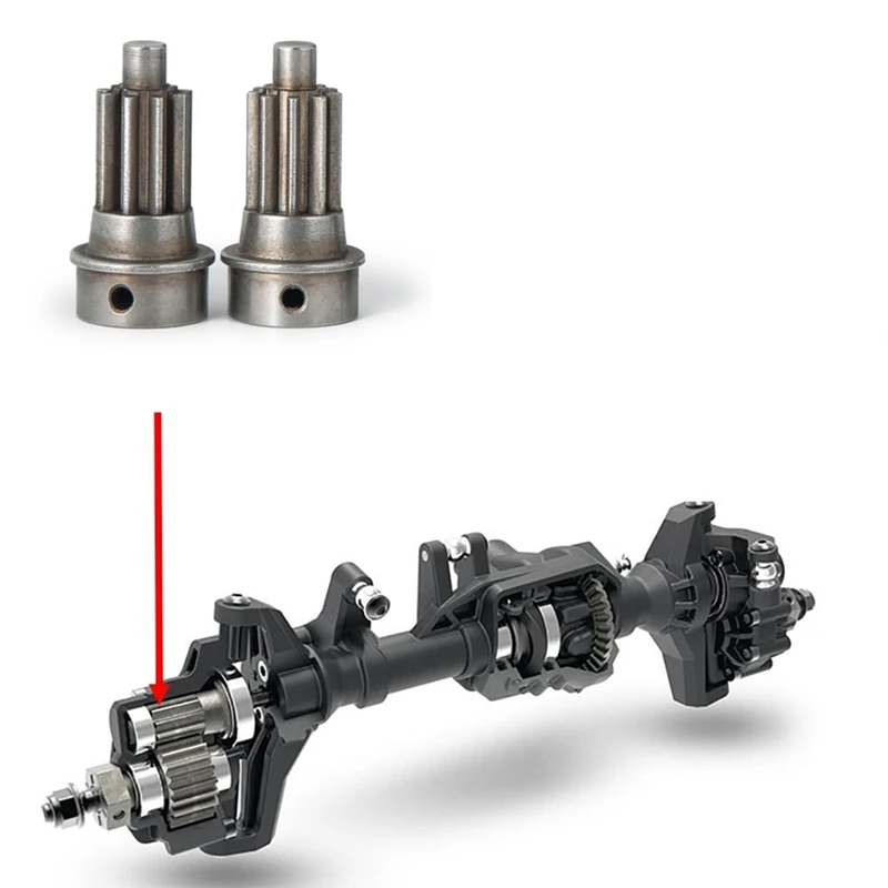 

2Pcs Metal Front/Rear Portal Drive Shaft Input Gear Set 8259 8257 for Traxxas TRX-4 TRX4 1/10 RC Crawler Car
