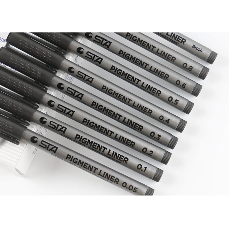 

Black Fine Tip Sketch Pen Drawing Line Comic Anime Painting Waterproof Outline Pen Office School Supplies Paint Pen H-best