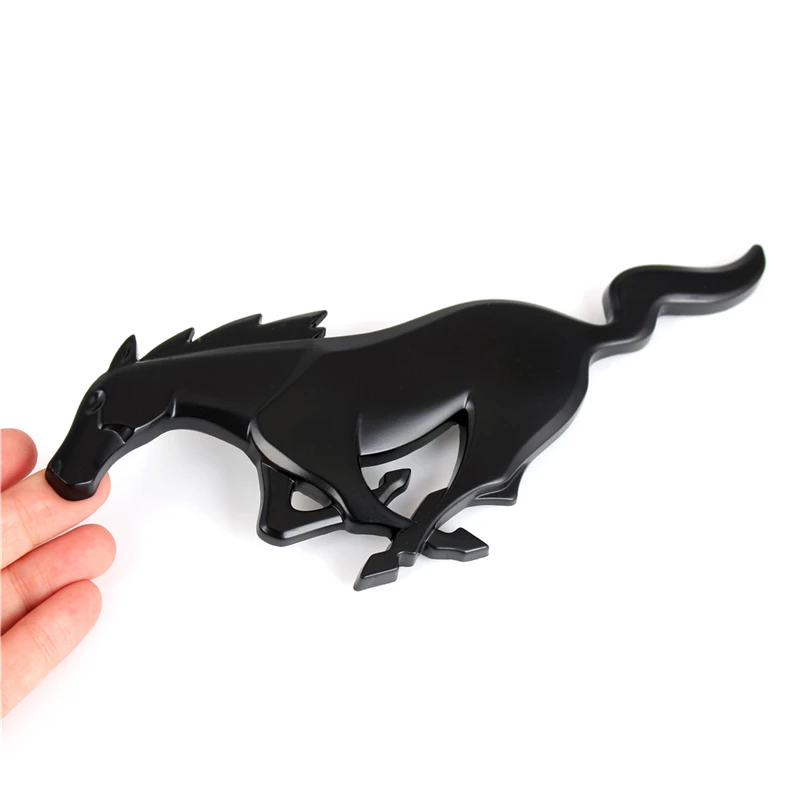 

Black 8" 3D Horse Front Grille Emblem for Mustang GT350 GT500