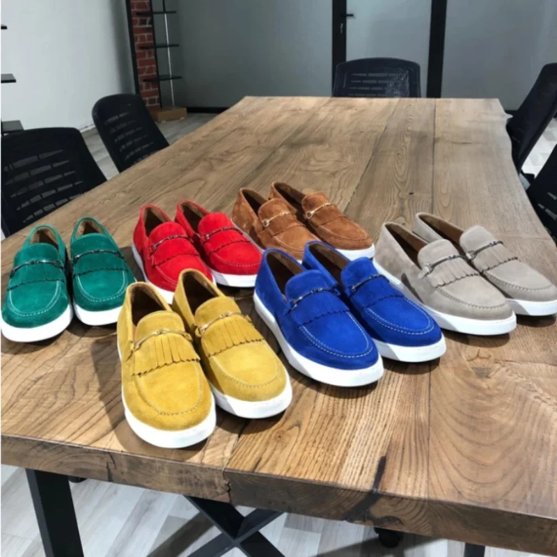 

Hot Selling Men Faux Suede Leather High Quality Fashion Casual All-match Male Mens Loafers Shoes Men's Shoes KA276