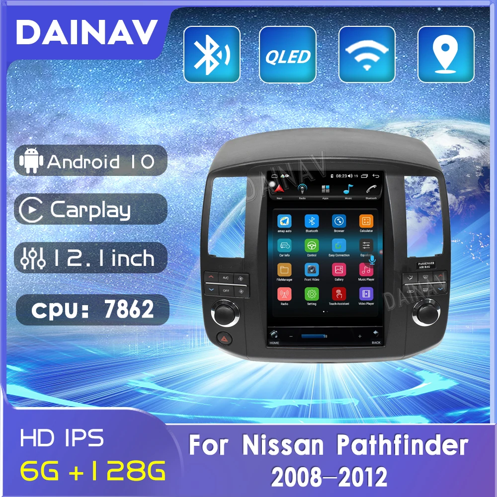 12.1 inch Android Car Radio 2 Din GPS For Nissan Pathfinder 2008 2009 2010 2011 2012 Multimedia Player Auto Tape Recorder |