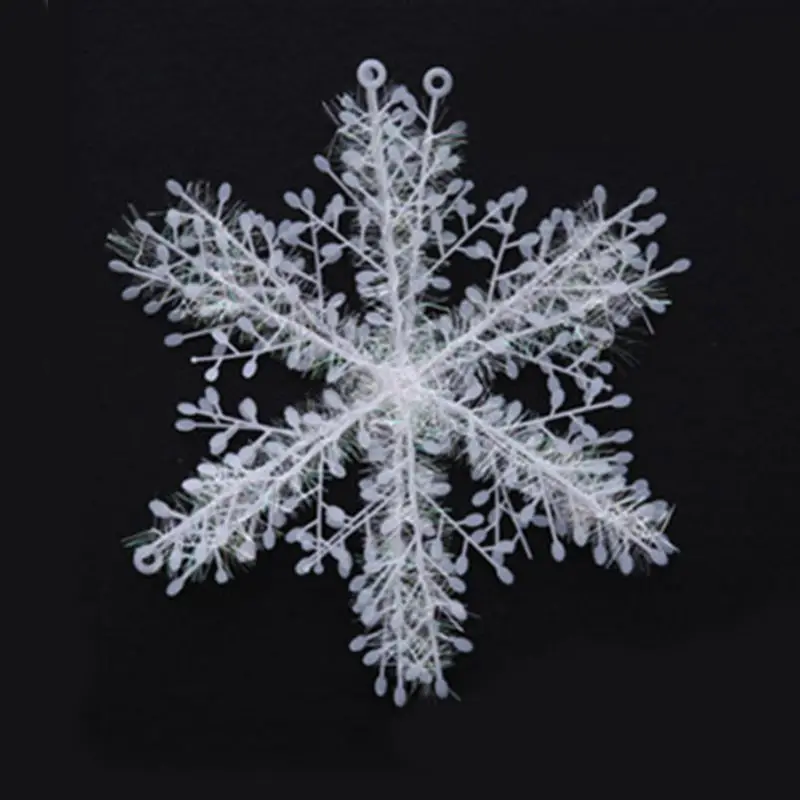 22cm x 6pcs Christmas Display Window Artificial Snow Decoration Snowflake String Xmas Party Romantic Wedding Double Side Sticker SnowflakeCM - Цвет: 22cm x 6pcs