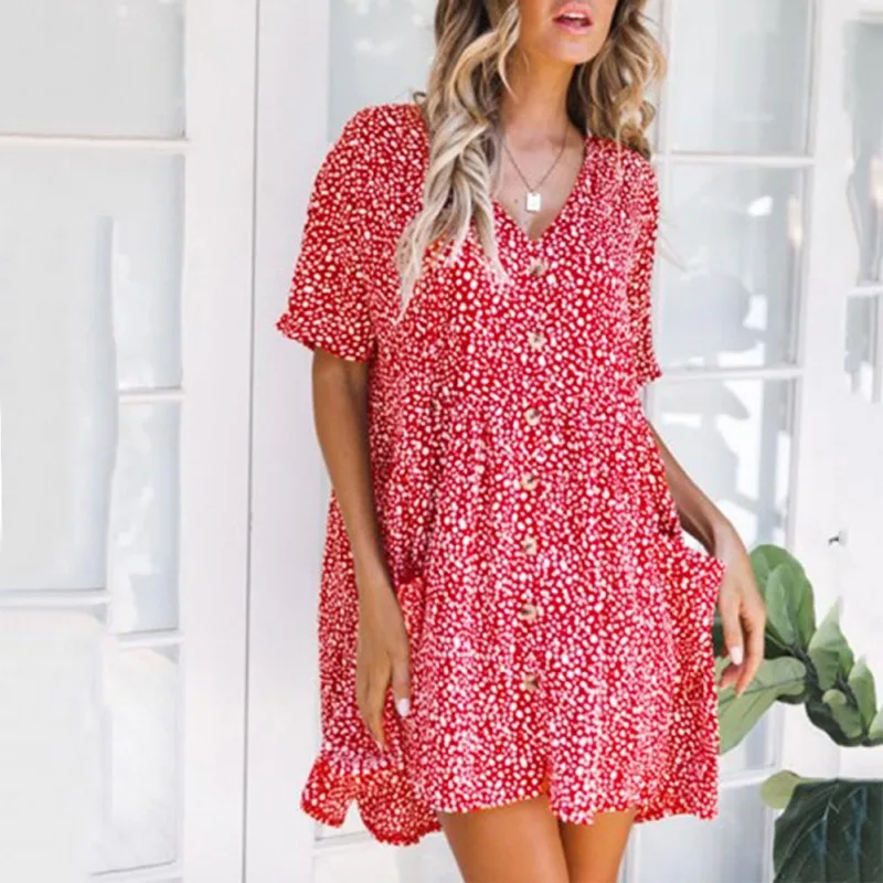 Модное леопардовое платье с коротким рукавом женское сексуальное