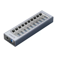 at2u3 10ab 5gbps usb 3 0 hub 10 ports aluminum alloy usb a multi splitter dock station with switch computer peripherals