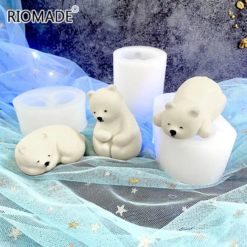 Polar силиконовая форма Медведь мусс для шоколада помадки торта 3D свечи