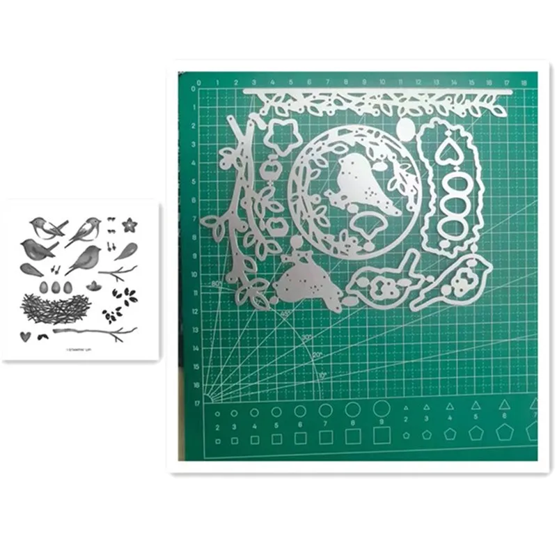 

2021 Metal Cutting Dies And Stamp Stencil For DIY Scrapbooking Decorative Embossing Paper Card Birds Dies Cutting New 2021