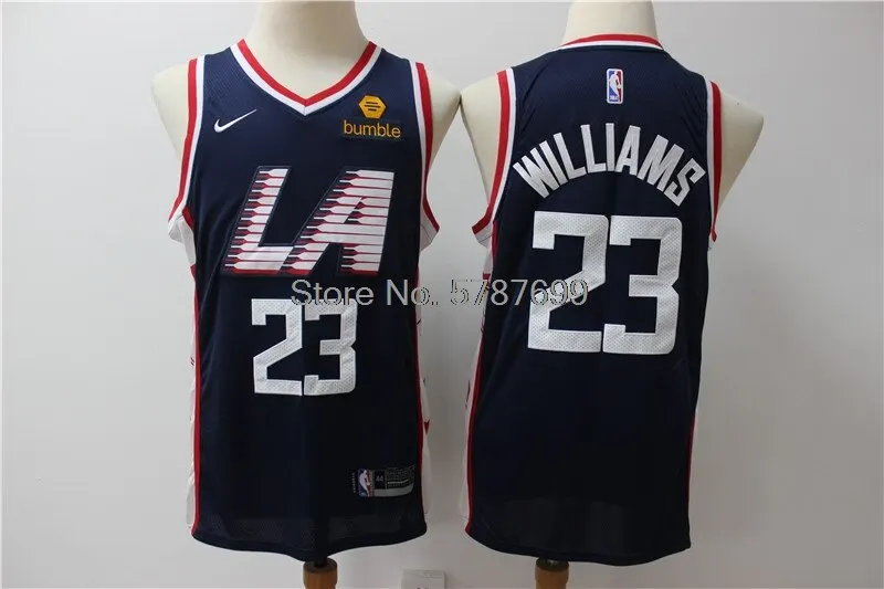 

NBA Los Angeles Clippers #23 Lou Williams Men's Basketball Jersey City Edition Retro Swingman Jersey Stitched Mesh Men's Jerseys