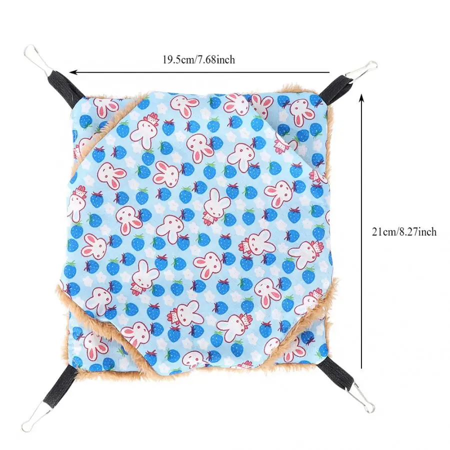 Rat Hamster Toys Warm Pet Sugar Glider Double Layer Hammock Hanging House Squirrel Cage Cave |