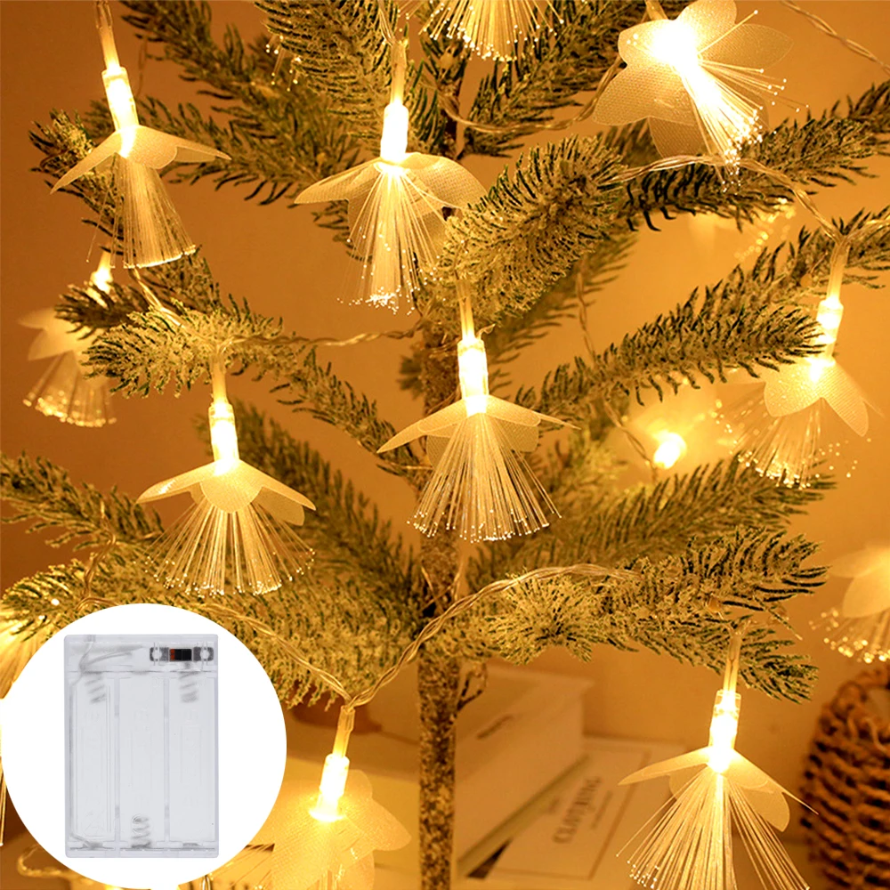 

Волшебная гирлянда из оптического волокна с питанием от батарейки, 10 м, 80 светодиодов