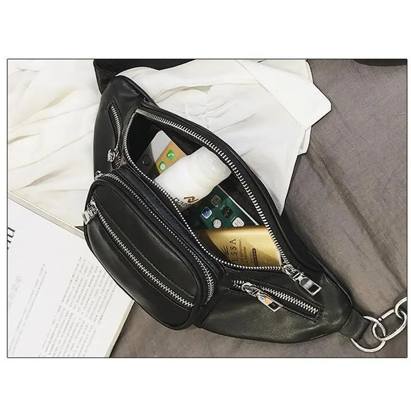 Поясная Сумка LJT Женская с цепочкой для путешествий в стиле хип хоп рок