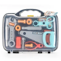 childrens toolbox engineer simulation repair tools pretend toy hammer saw drill screwdriver tool kit play toy box set for kids