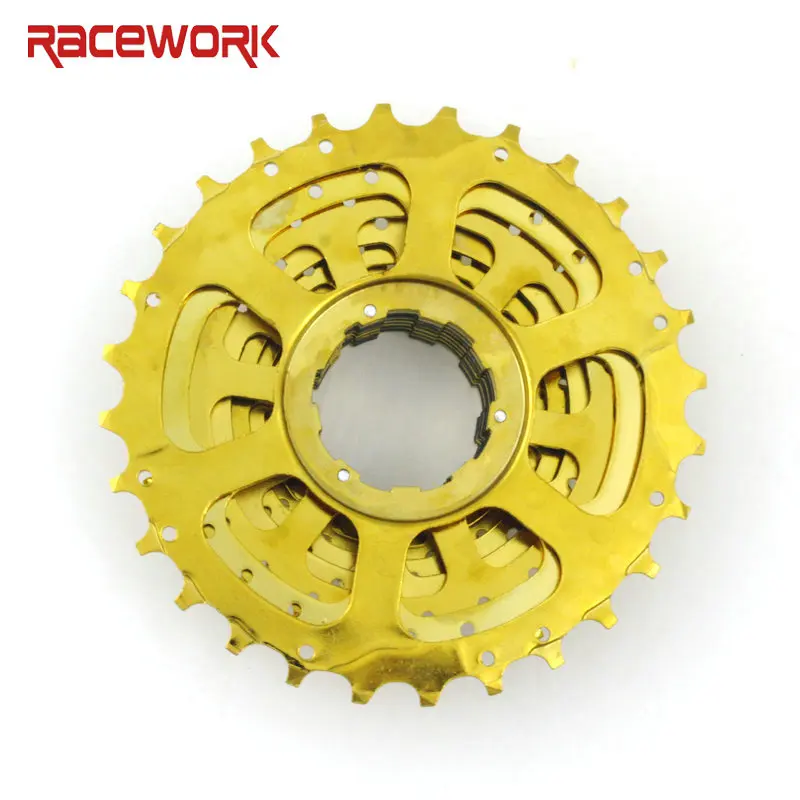Велосипедная кассета RACEWORK 11 скоростей 28 Т Золотая для дорожного велосипеда