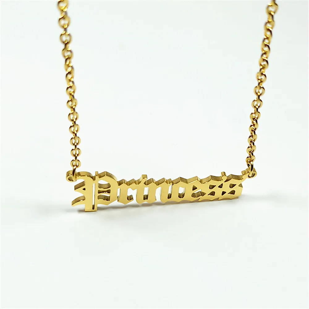 Цепочка-чокер женская из нержавеющей стали с подвеской в виде букв 10 шт. |