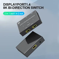 displayport 8k dp 1 4 switch bi direction 8k30hz 4k120hz splitter converter for multiple source and displays
