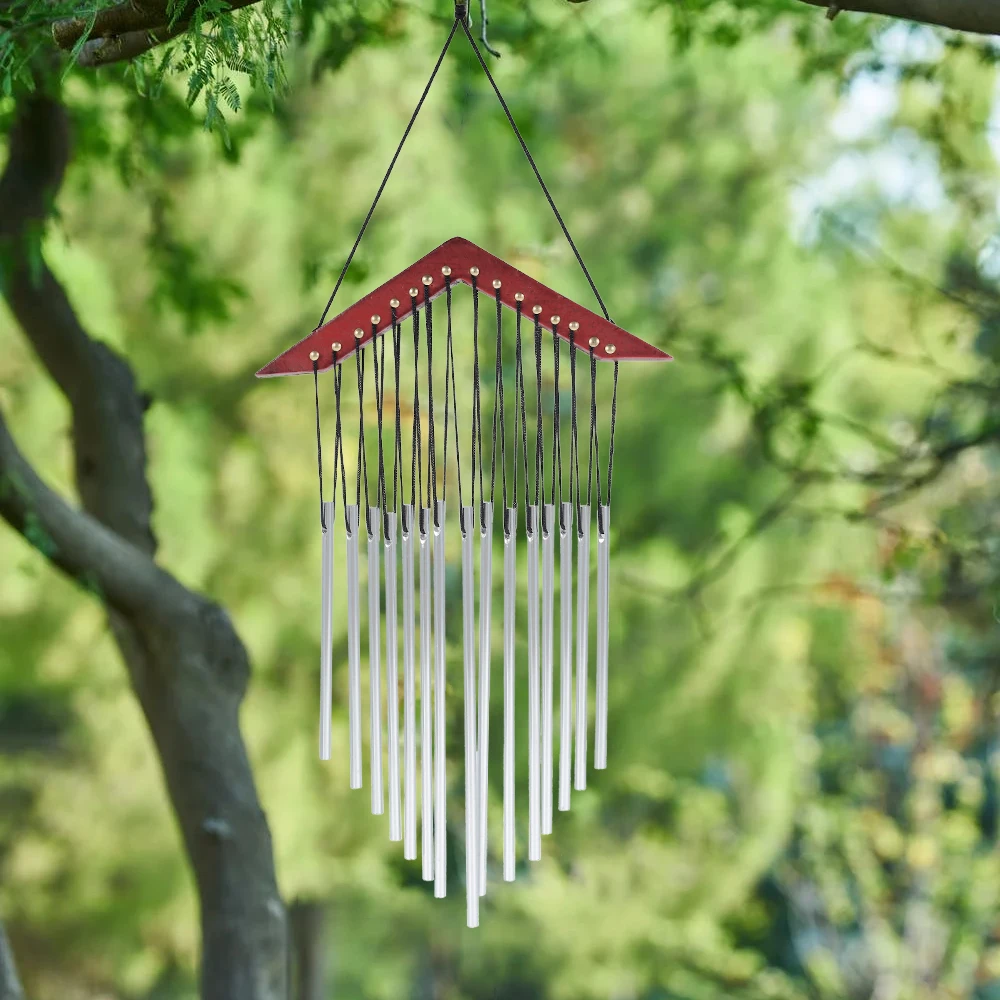 

Колокольчики с 15 трубками, подвесные колокольчики для дома и сада, элегантные подвесные украшения, подвесные колокольчики с несколькими тр...