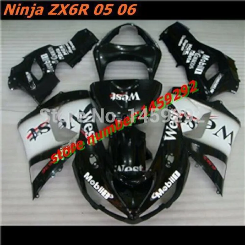 

Новинка из АБС-пластика для мотоцикла обтекатели комплект подходит для kawasaki Ninja ZX6R 636 2005 2006 05 06 6R ZX-6R Кузов Набор изготовленный на заказ; Цвет ...