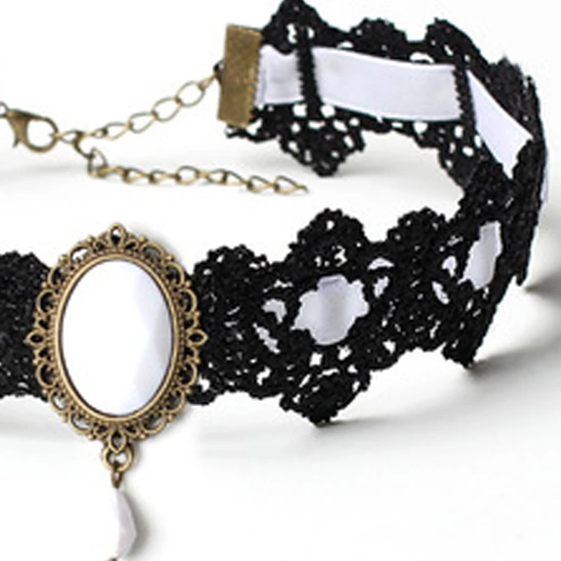 Кружевное ожерелье-чокер с кристаллами Женский винтажный богемский сексуальные