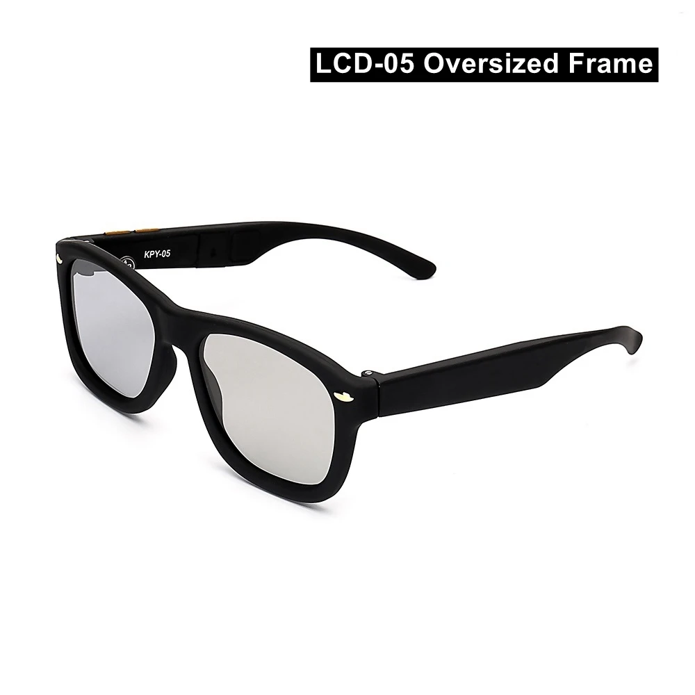 LCD05-BLK Дизайн Солнцезащитные очки для женщин ЖК-дисплей поляризационные Оптические стёкла электронный пропускания mannually Регулируемая Оптические стёкла Защита от солнца очки Винтаж Рамки - Цвет линз: LCD05-BLK