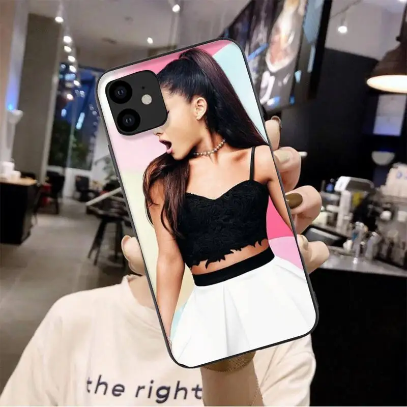 

LJHYDFCNB Ariana Grande Phone Case For Iphone 6 6s 7 8 Plus XR X XS 11 12 Pro Mini Max
