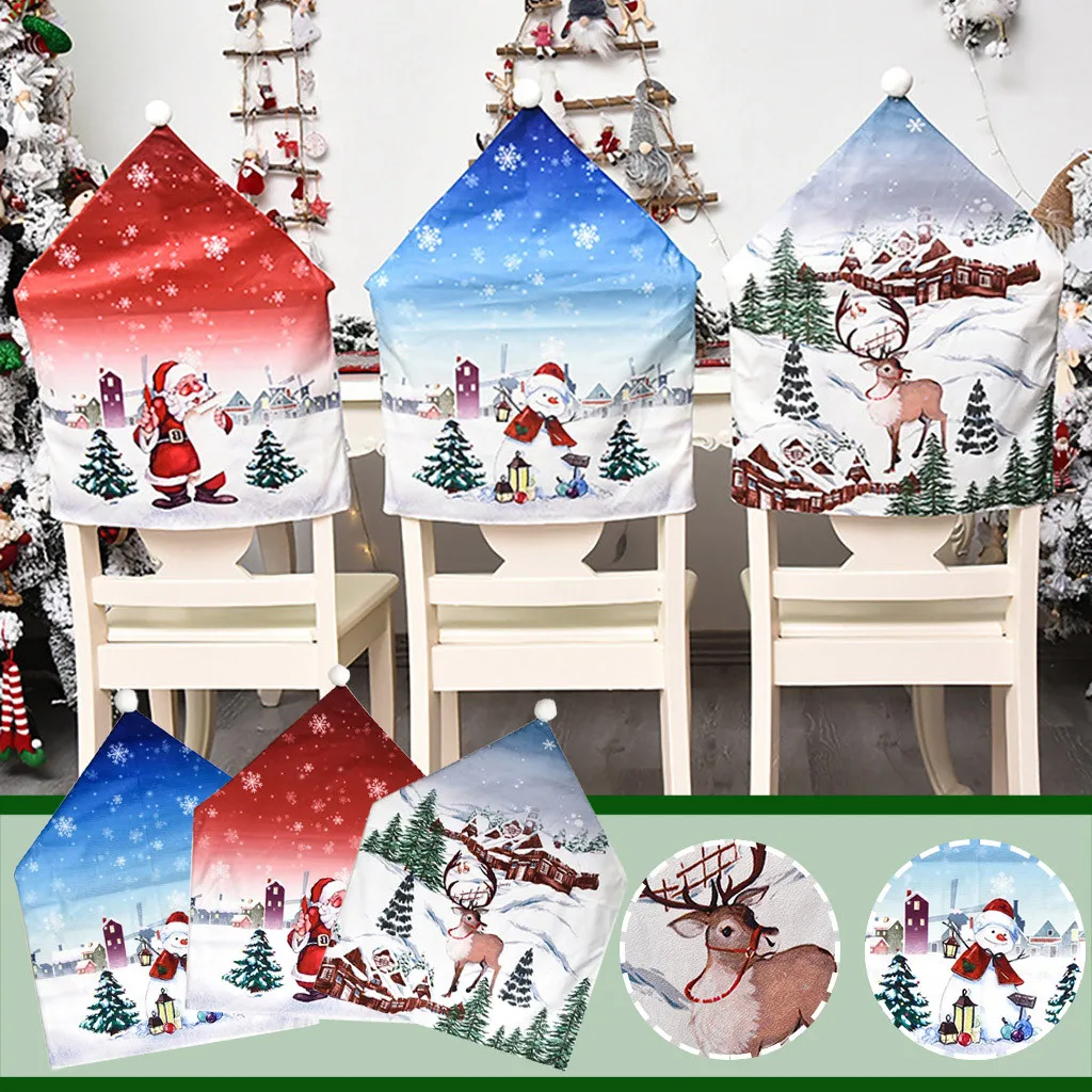 Рождественское креативное украшение принадлежности для стульев Санта Клауса