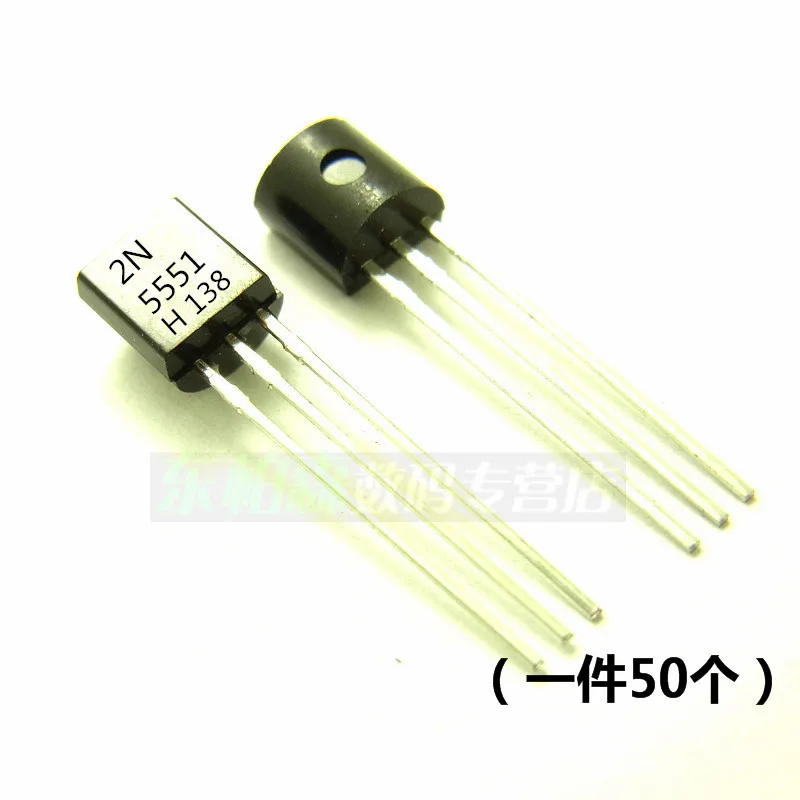 100% новый и оригинальный 2N5551 0.3A 150V (50TO92 |