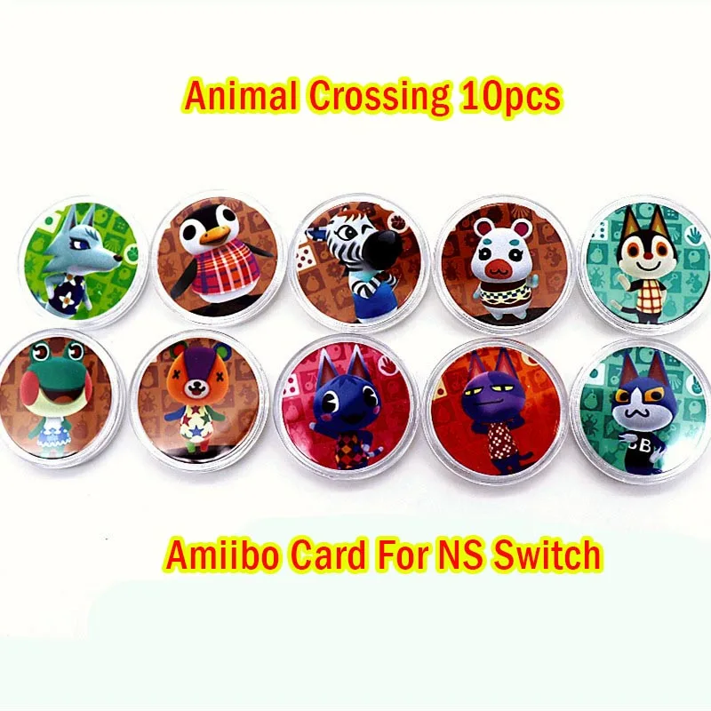 10 шт. наклейки с изображением животных новые горизонты Amiibo Card Nfc ярлык игровая